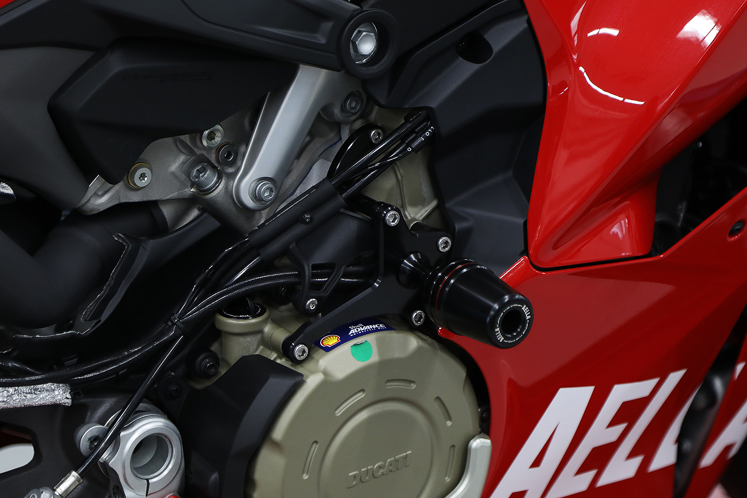 Image showcasing AELLA Frame Slider Kit For the Ducati Panigale V4 / S (2025+)